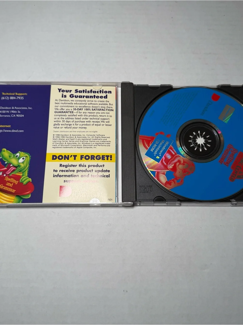 Davidson Learning Center Series: Spelling and Grammar CD-ROM Windows/Mac 1998